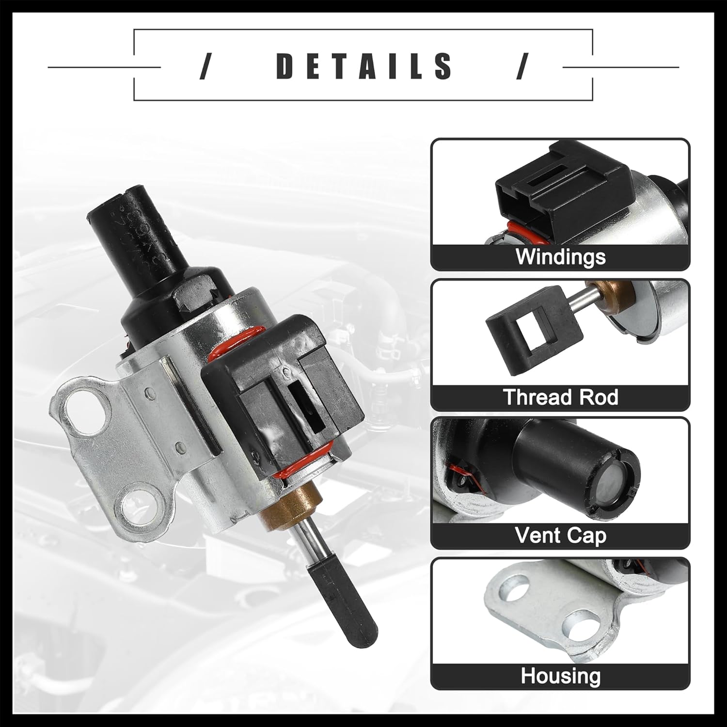 Transmission Step Stepper Motor, for Nissan Altima 2009-2012, Plastic Metal, JF011E, Black Silver Tone Durable Material