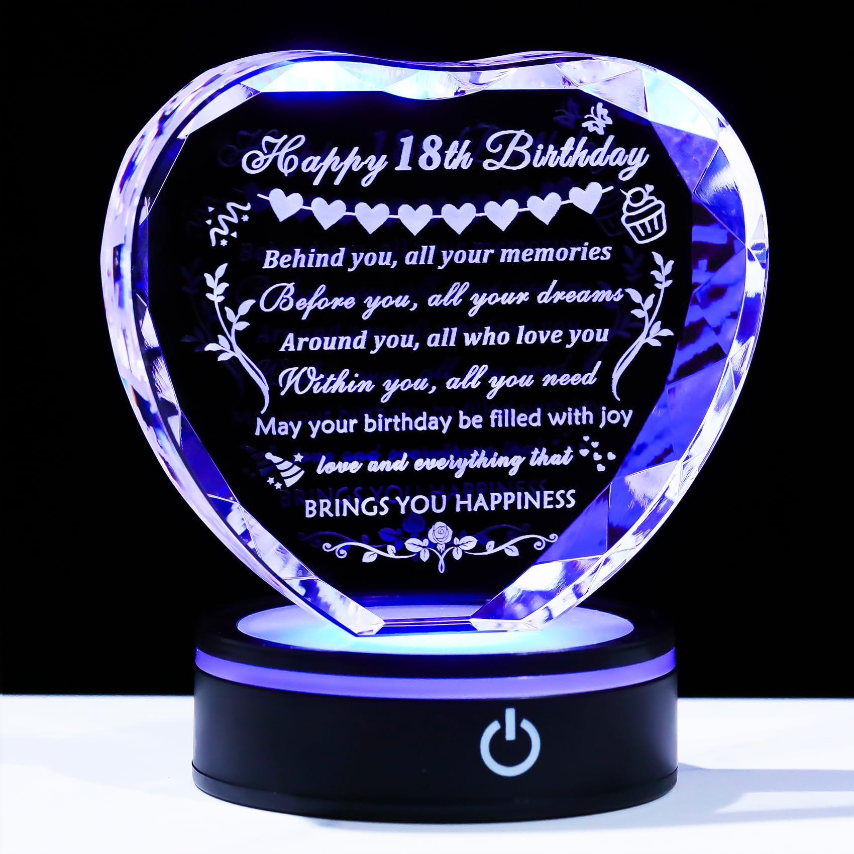 YWHL 18th Birthday Crystal Heart