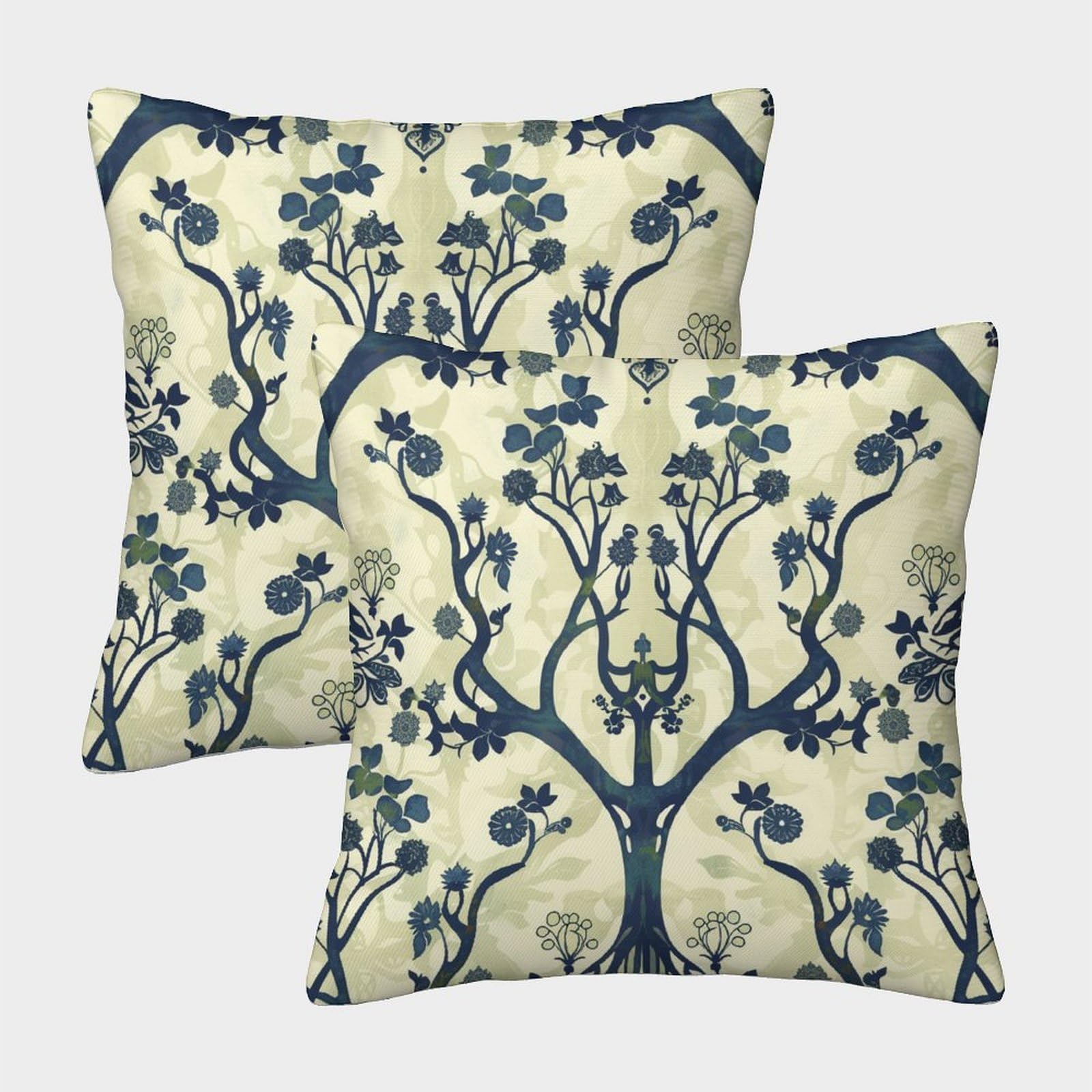 kaiyun 2 Pack Throw Pillowcase 50x50cmTrees Flowers, Modern Pattern Pattern Cushion Cover Home Decoration
