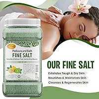 Vista 7 de SPA REDI - Desayuno de pies desintoxicante y sal fina para baño, limón y lima, 128 Oz - Hecho con sales del Mar Muerto, aceite de argán, aceite