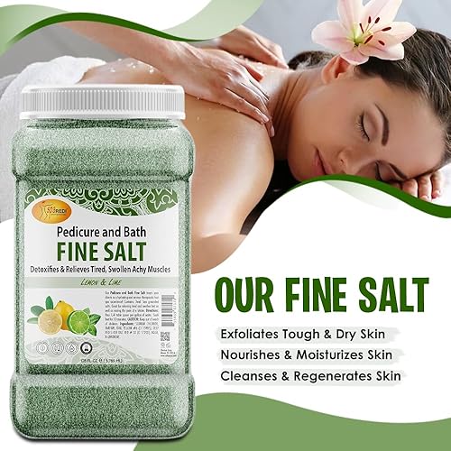 Miniatura 7 de SPA REDI - Detox Foot Soak Pedicure and Bath Fine Sal, Limón y Lima, 128 Oz - Fabricado con sales del Mar Muerto, aceite de argán, aceite de coco y