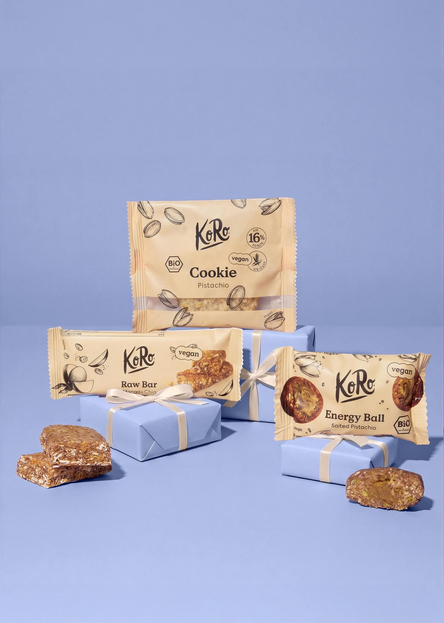 KoRo - KoRo Discovery Geschenkbox - Mit 8 vielseitigen KoRo-Leckereien -  Liebevoll gestaltetes Design - Ideal zum Verschenken oder Durchprobieren