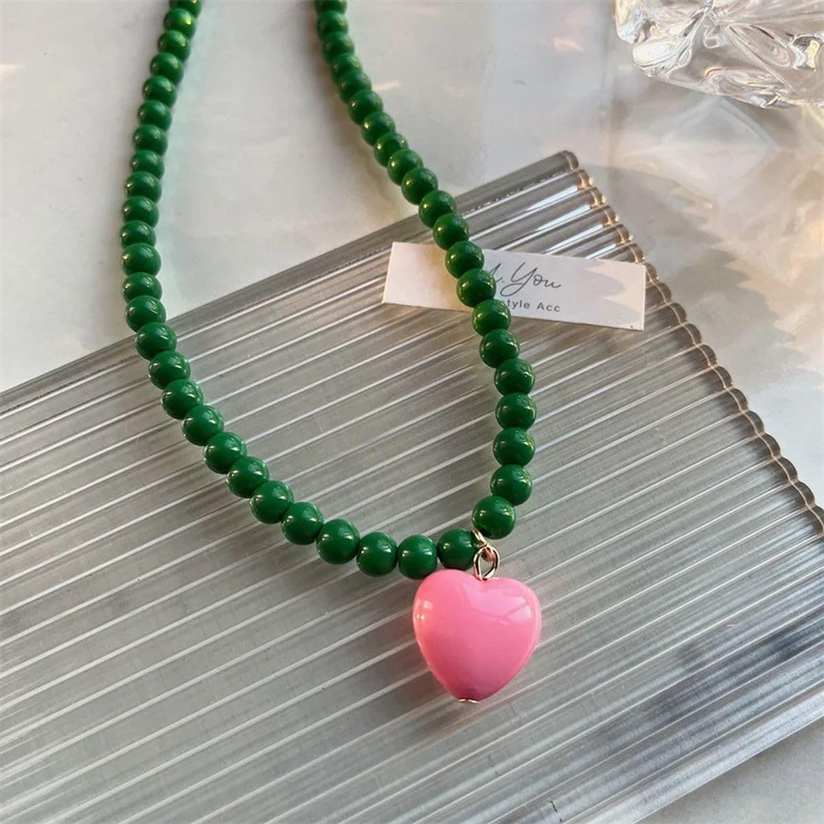 Colorful Fashion Cute Pearl Choker Women Collars Heart Pendant Necklace Female Jewelry Accessories Creative Gift