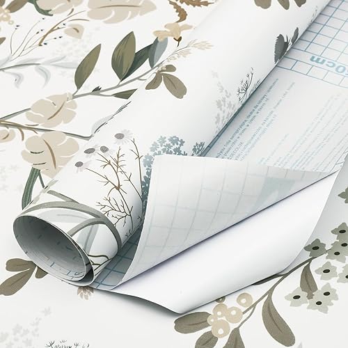 Miniatura 5 de Guvana 16.14"X118" Boho Peel and Stick Wallpaper Forest Contact Paper Blue Background Wallpaper Jungle Contact Paper Self Adhesive Wallpaper DIY