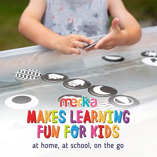 Miniatura 5 de merka Juguetes para bebés de alto contraste para recién nacidos, juguetes de baño sin moho, tarjetas blancas y negras para bebés, juego de 30