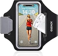 Vista 8 de Brazalete para correr [diseño 3D] con bolsa para llaves, soporte para teléfono para correr para iPhone 16 15 14 13 12 11 Pro Max Plus, Samsung S25