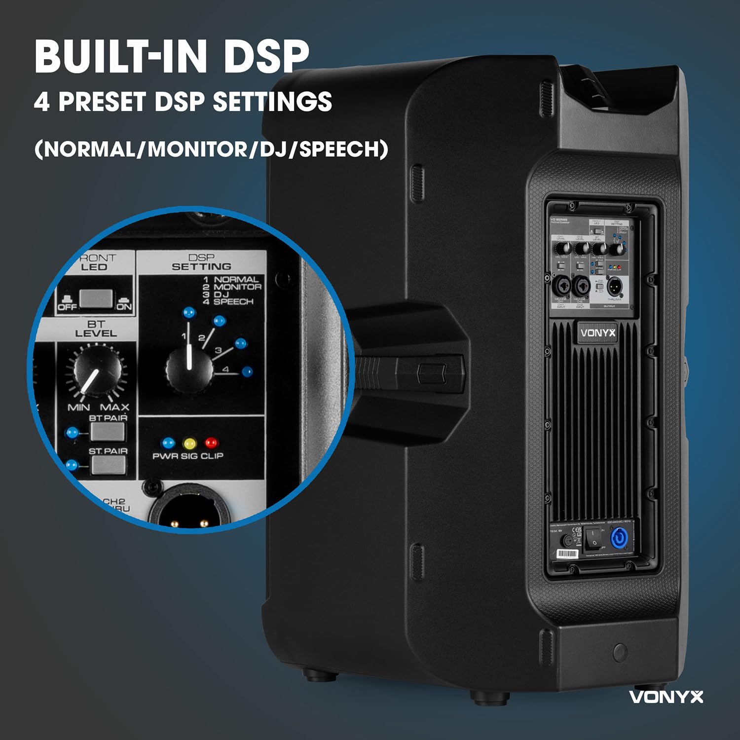 Vonyx VD715A Bi-Amplified Active Speaker 15" DSP