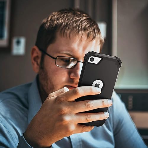 Miniatura 5 de IDweel Funda para iPod Touch de 7 generación con 2 protectores de pantalla, híbrida 3 en 1, a prueba de golpes, delgada, resistente, carcasa de