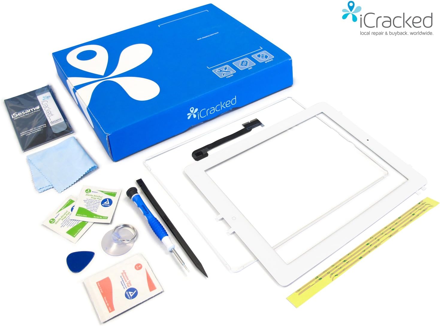 iCracked iPad 4 Screen Replacement Kit (White)