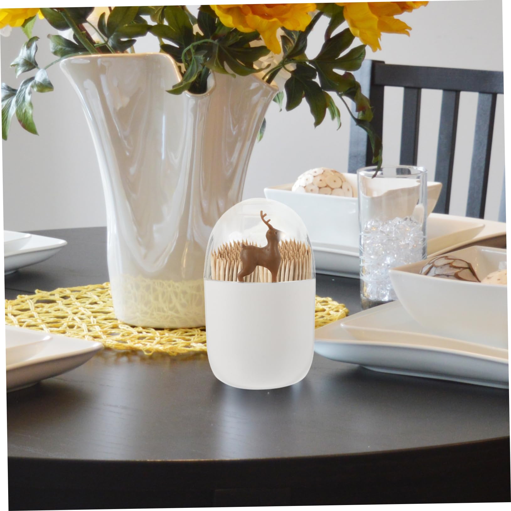 PRETYZOOM 10 Unidades De Caja De Almacenamiento De Hisopos De Algodón Tarro Para Palillos De Decoración De Mesa Pequeños Portadores De Hisopos Tubo Para Palillos De