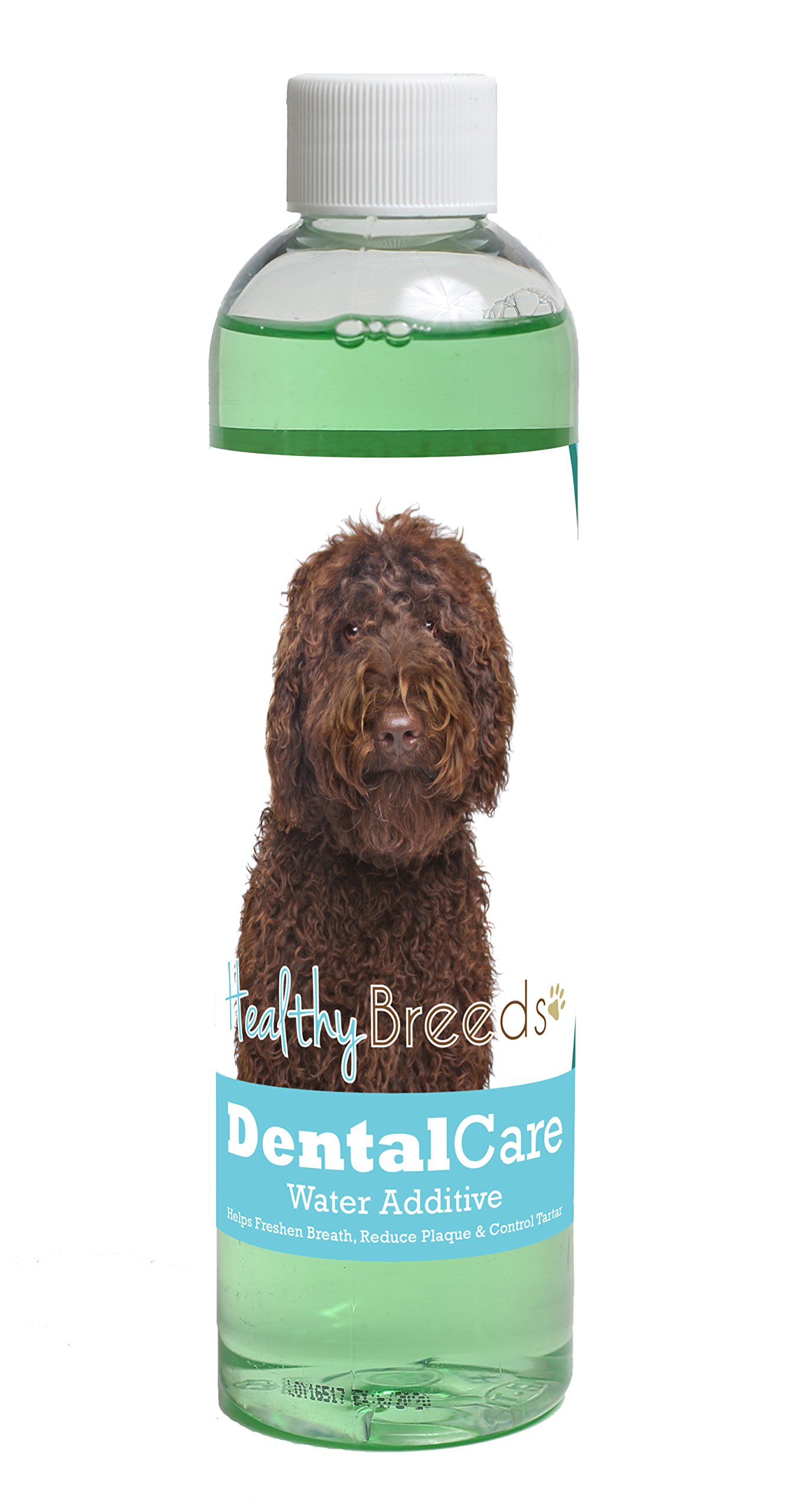Healthy Breeds Dog Dental Care Water Additive for Labradoodle Brown - Helps Freshen Breath, Reduce Plaque &amp; Control Tartar - Mint Flavor - 8 oz