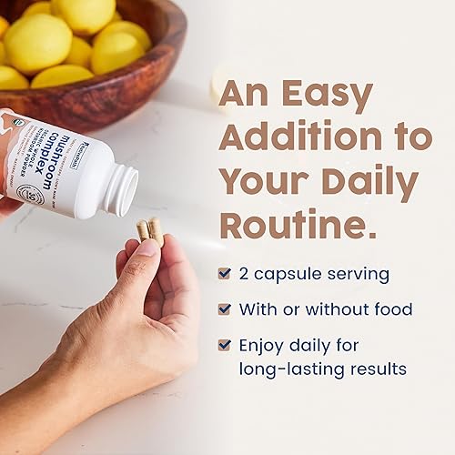 Miniatura 6 de NativePath Complejo de hongos - Melena de león orgánica, cola de pavo, Cordyceps y Reishi - Polvo de hongos enteros para apoyo inmunológico, salud