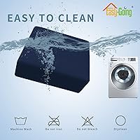 Vista 6 de Easy-Going - Funda elástica cuadrada para otomano de 40x40x15 pulgadas, funda protectora para taburete de almacenamiento plegable, funda rectangular