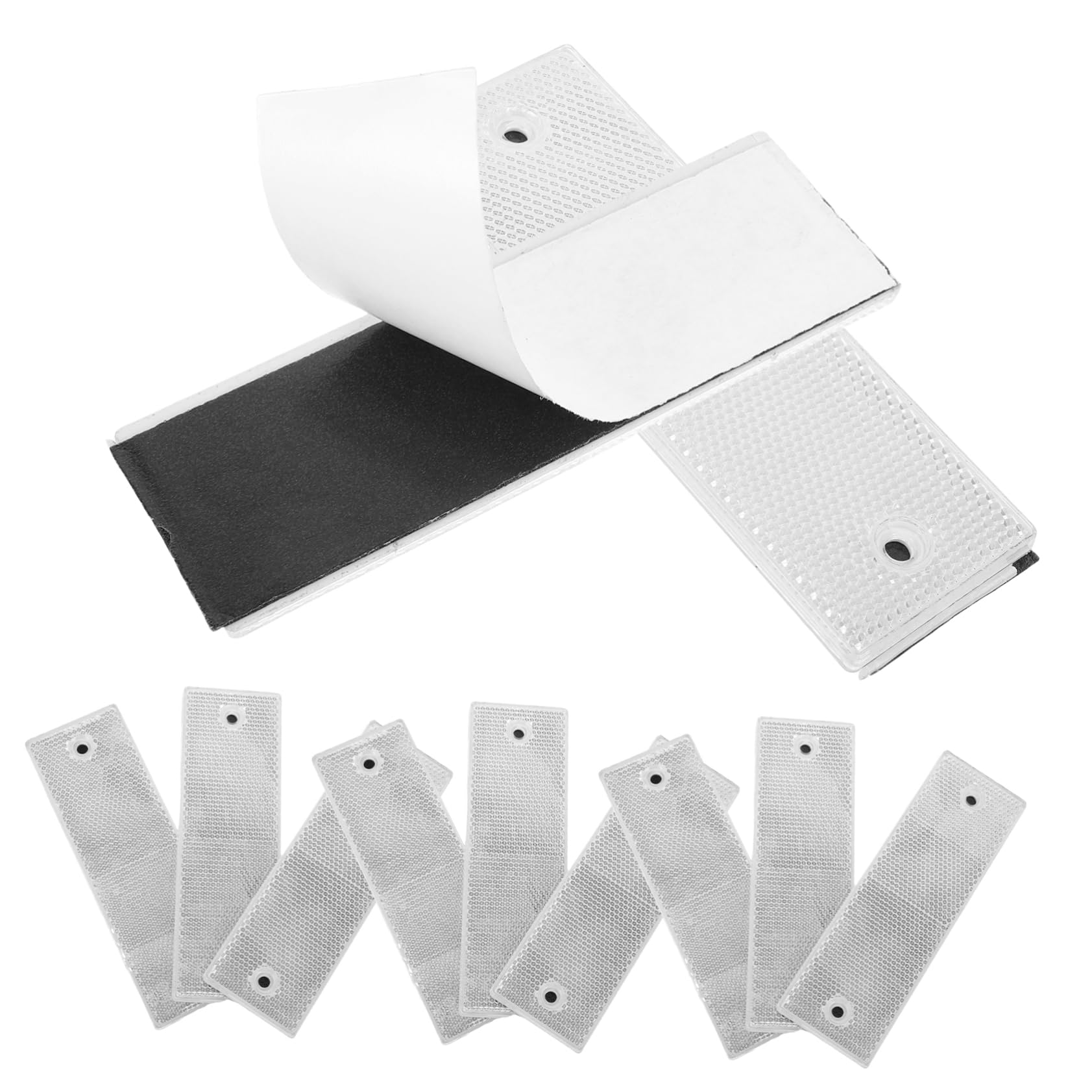 Pegatina reflectora para coches autoadhesiva blanca de uso exterior y seguridad en ciclismo 1