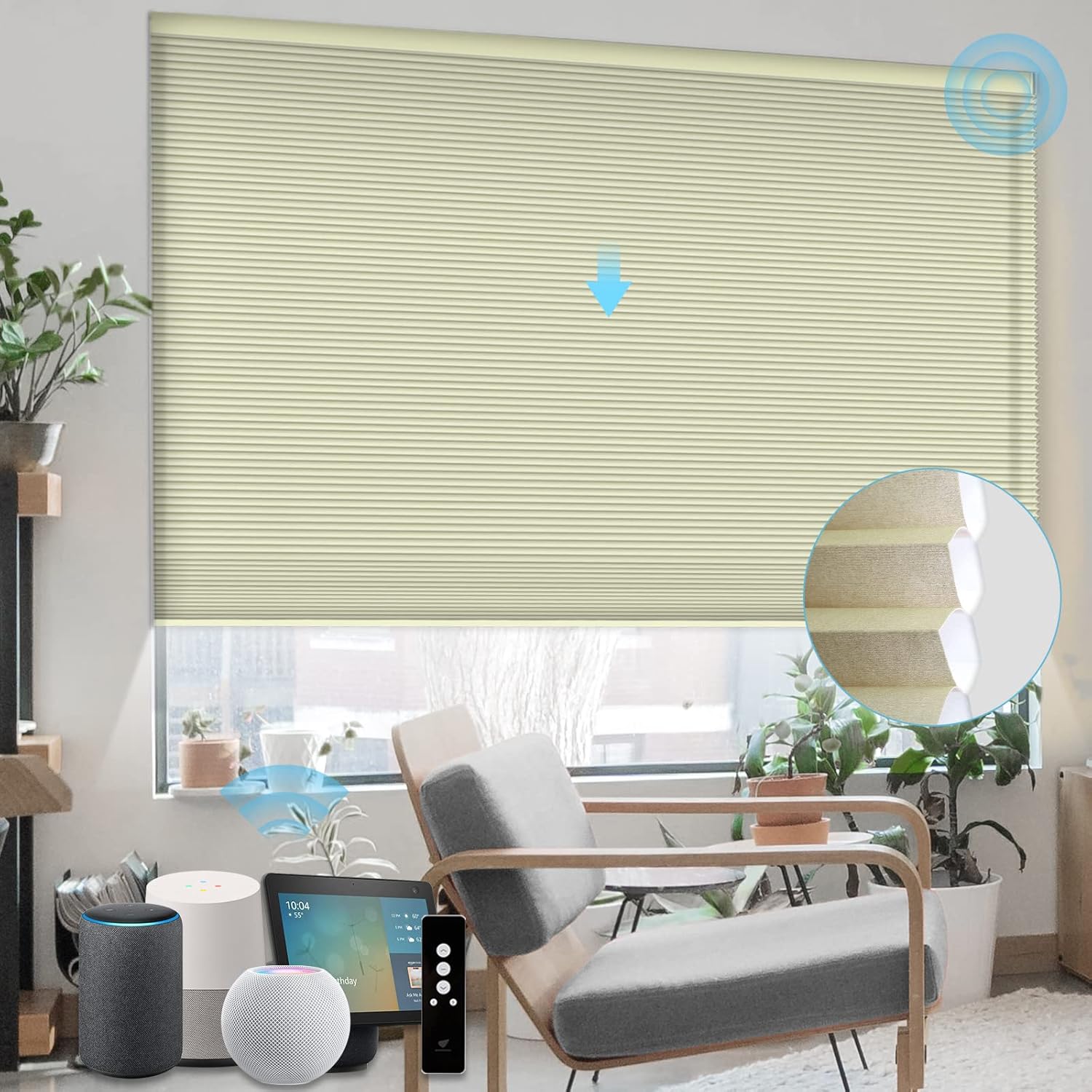 SmartWings Motorized Cellular Shade 60 Blackout Compatible