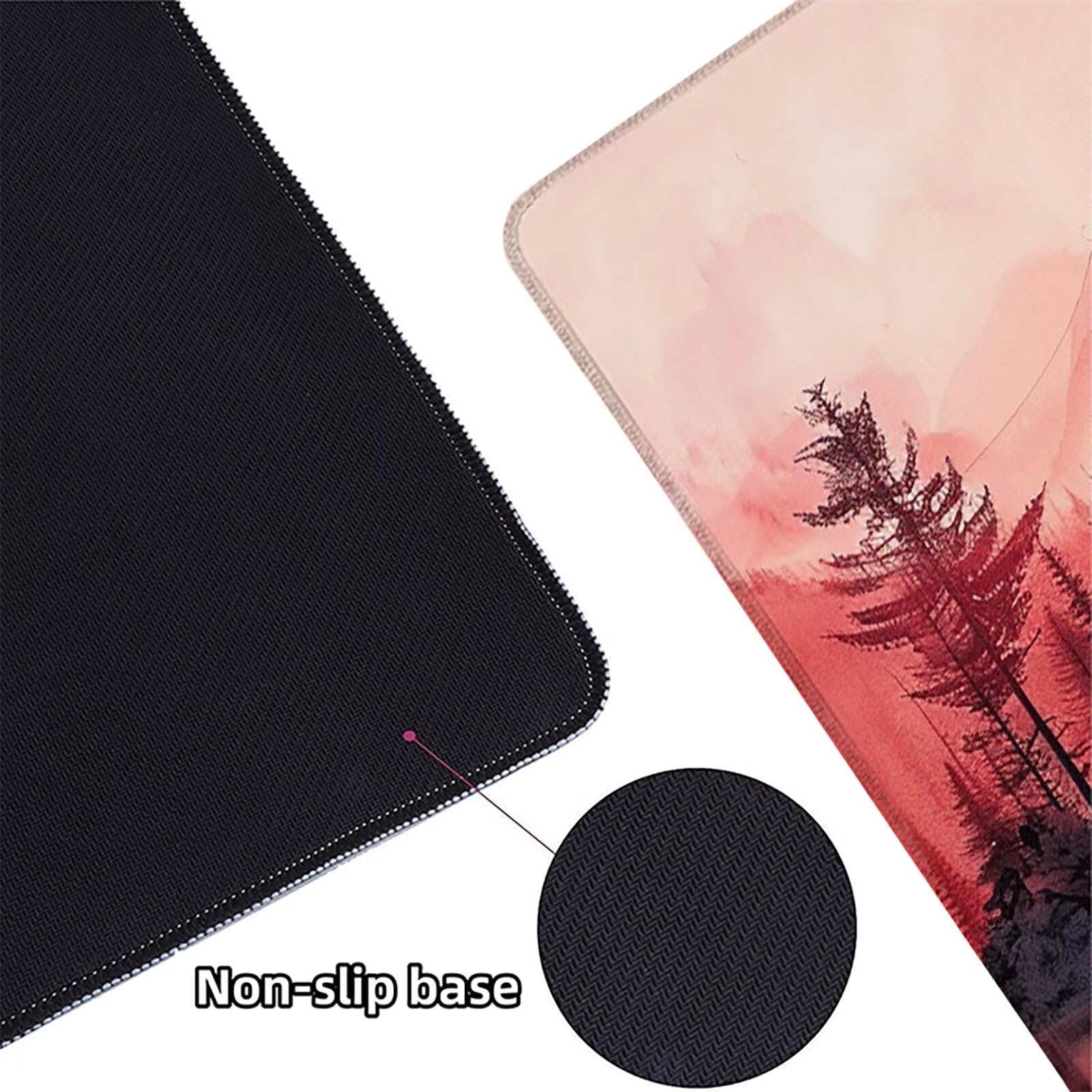 Amanecer Alfombrilla Ratón Gaming XXL 1500x800mm, Alfombrilla Gaming Rosa Mousepad con Base de Goma Antideslizante, Impermeable Desk Mat para Teclado y Raton, Accesorios Gaming, Regalos de Hombre 8-G