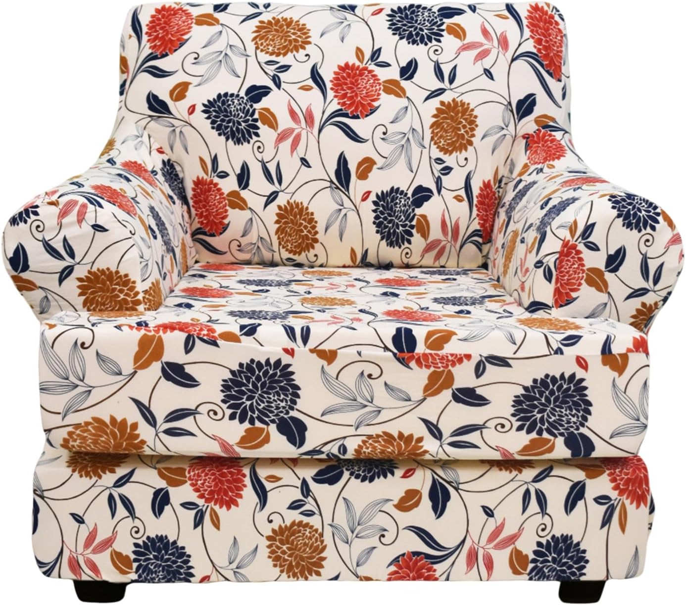 KRFOONN 2 Pieces T Cushion Chair Slipcovers with Arms Stretch Sofa Cover Armchair Slipcovers with 1 Individual T Shape Cushion Covers Furniture Protector Couch Covers for Living Room, 04