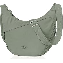 Womens Small Shoulder Bag Waterproof Nylon Crescent Moon Crossbody Bag Handbag for Women with Multiple Pockets Lightweight Shoulder Bag Handbags for Work Travel Everyday Use