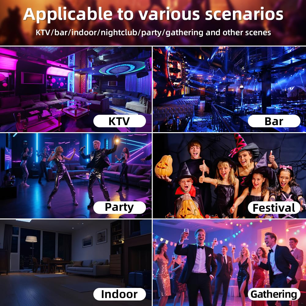 LED Party Effect, Laser Disco, LED RGB Disco, Pilot, Boże Narodzenie/Urodziny/Ślub/Dekor domu