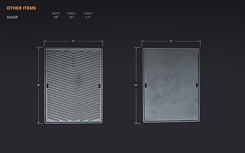 Miniatura 2 de Mont Alpi Placa reversible de hierro fundido de doble cara 2 en 1, superficies planas y acanaladas, 18 x 14 pulgadas, se adapta a todas las