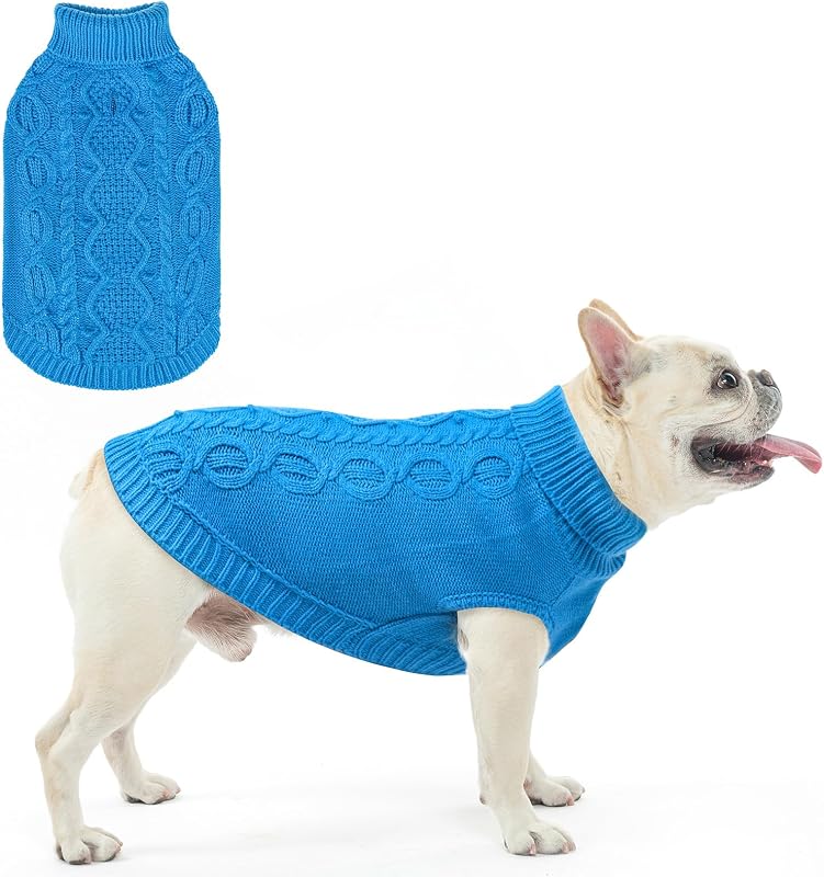 Suéter para Cães Médios SCENEREAL em Tricô com Gola Alta – Tamanho M