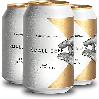 Small Beer Lager (2.1% ABV) 6x330ml Cans, Low Alcohol Beer, Naturally Low Calorie Pilsner