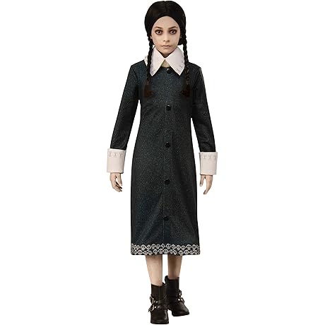 Rubie's Girl's Addams Family Animated Movie Wednesday Costume, Small: Spooky Fun for Your Little Monster