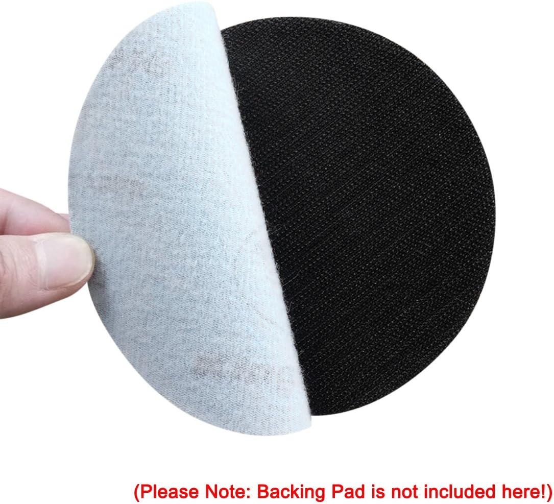uxcell 20 Pcs 7-Inch Aluminum Oxide White Dry Hook and Loop Sanding Discs Flocking Sandpaper 240 Grit