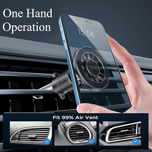 Miniatura 3 de Soporte magnético para teléfono 2 en 1 para Magsafe Car Mount Air Vent Phone Stand Manos Libres 360 Rotación Gancho Conducción Accesorio para iPhone