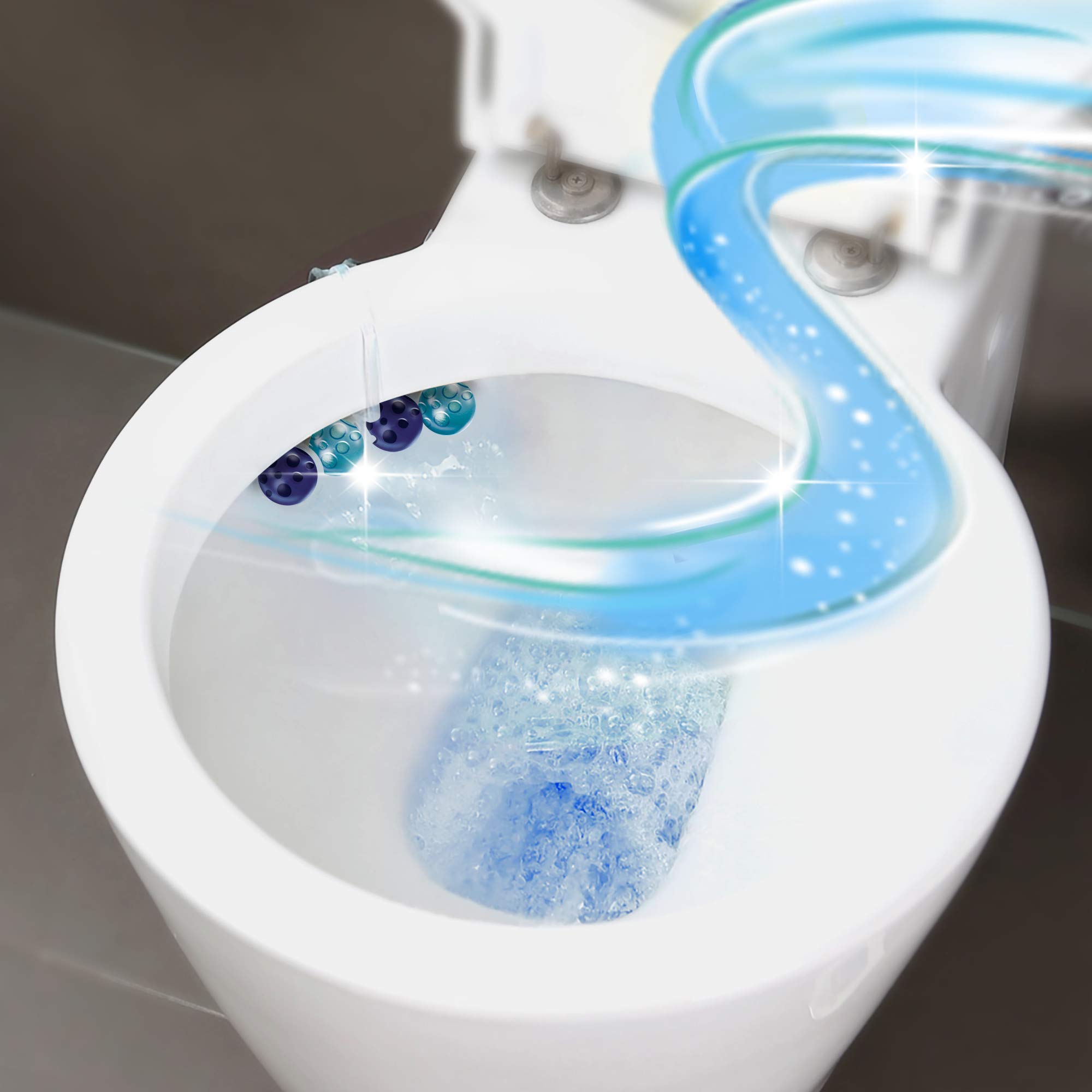 WC Frisch Blau Kraft-Aktiv OzeanFrische, WC-Reiniger und Farbspüler, 9er Pack (9 x 3 Stück)