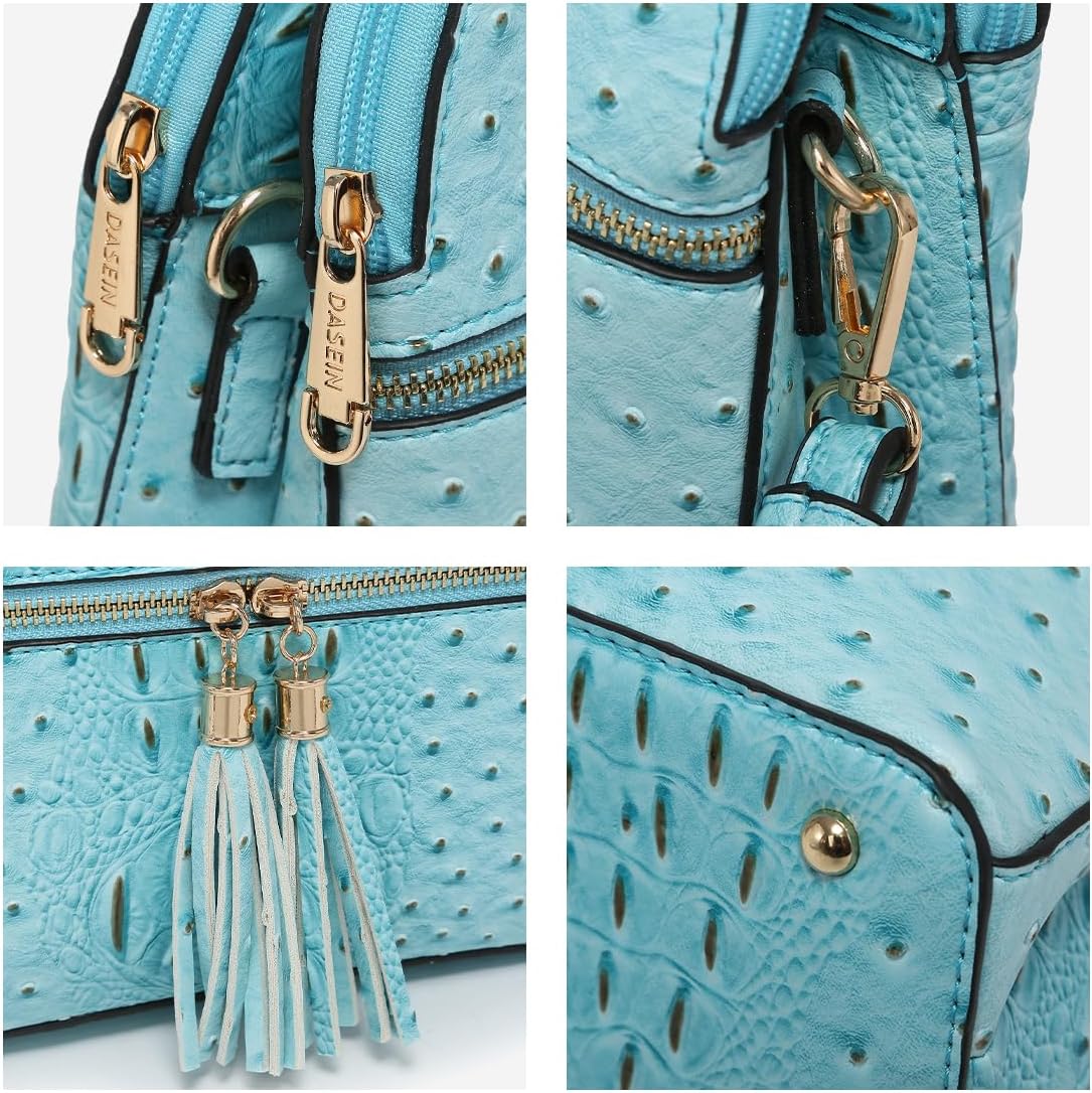 Dasein Women Tassel Zipper Pocket Crossbody Bag Shoulder Purse Fashion Travel Bag with Multi Pockets - Image 6