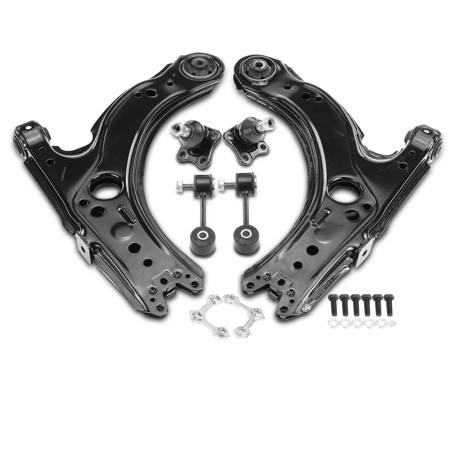 Frankberg 2x Querlenker 2x Koppelstangen Vorne Kompatibel mit A3 8L1 1.6L-1.9L 1996-2003 B.o.r.a 1J2 1.4L-2.8L 1998-2013 Golf IV 1J1 1.4L-2.8L 1997-2005 Replace# 1J0407365A
