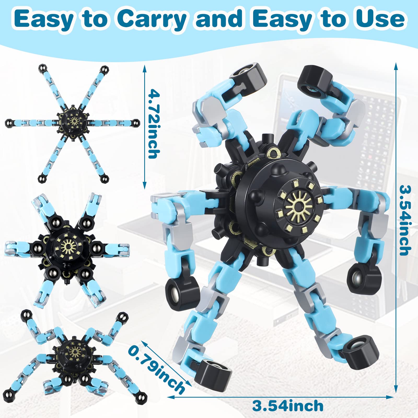 Transformable Fidget Spinner Snapklik.com : Zhanmai Funny Sensory Fidget Toys, Transformable Fidget ...