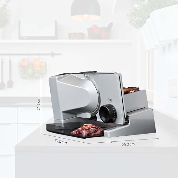 ritter Serano 7 Duo Plus Electric Slicer and Slicer Made of Solid Metal Made in Germany
