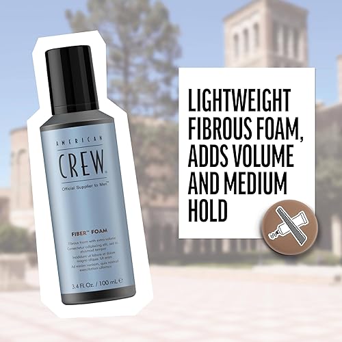 Miniatura 4 de American Crew Espuma de aseo de fibra capilar para hombres, como gel para el cabello, 6.7 onzas líquidas