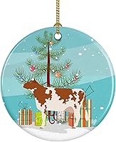 Vista 83 de Caroline's Treasures Bactrian Camel Adorno de cerámica de Navidad, decoración colgante de árbol de Navidad verde azulado para el hogar, vacaciones