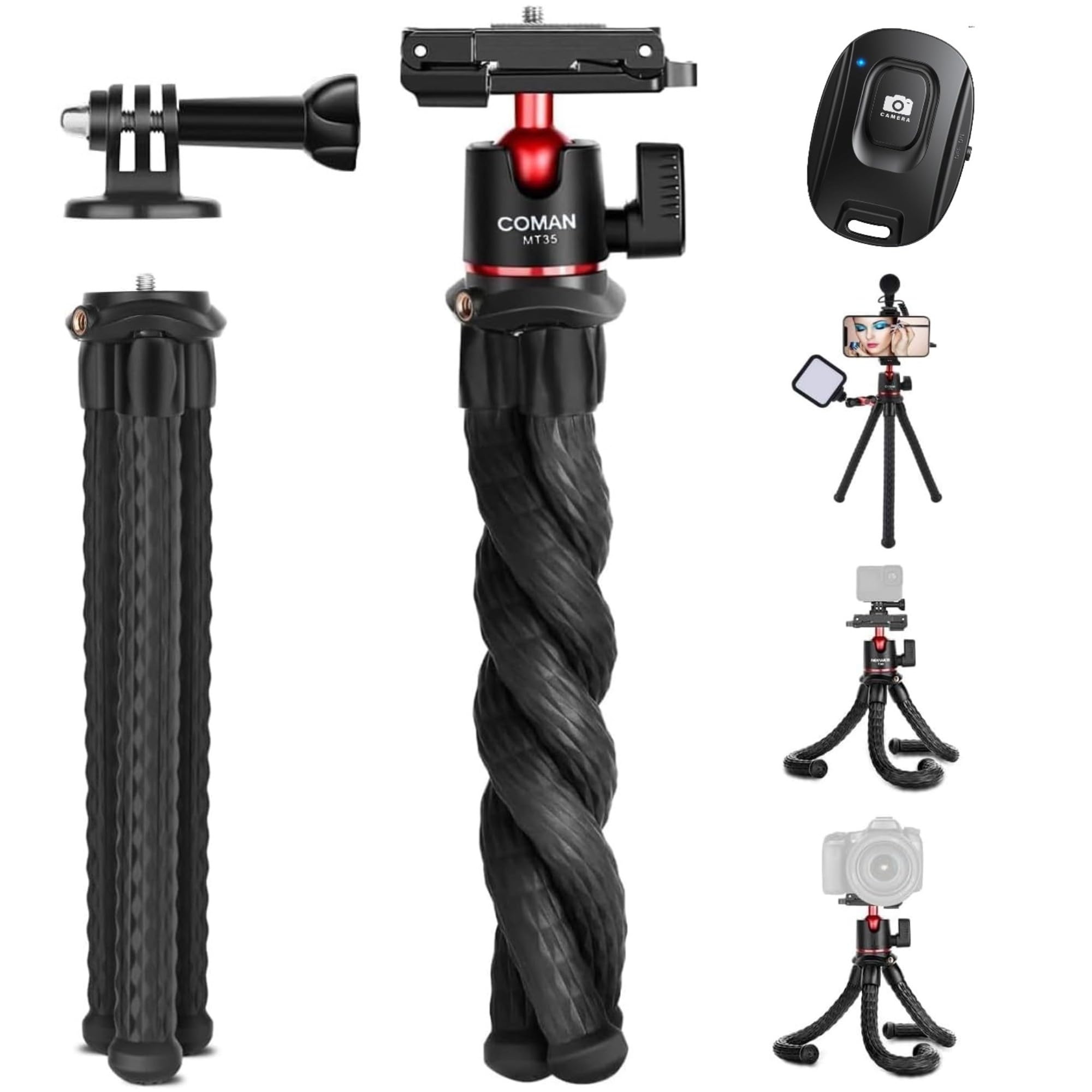 Soporte móvil Octopus flexible para sujetar cámaras en ramas y postes 8
