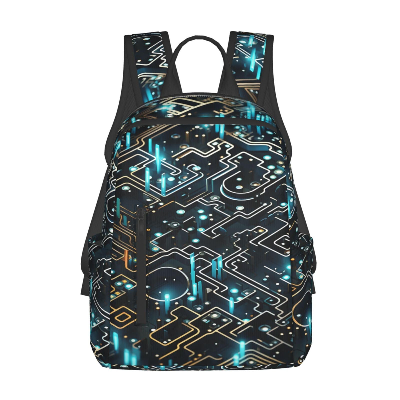 FZQVSLCM Laptop Backpack Lightweight Hiking Backpack Coding pattern Weekender Bag Travel Daypack for Women Men