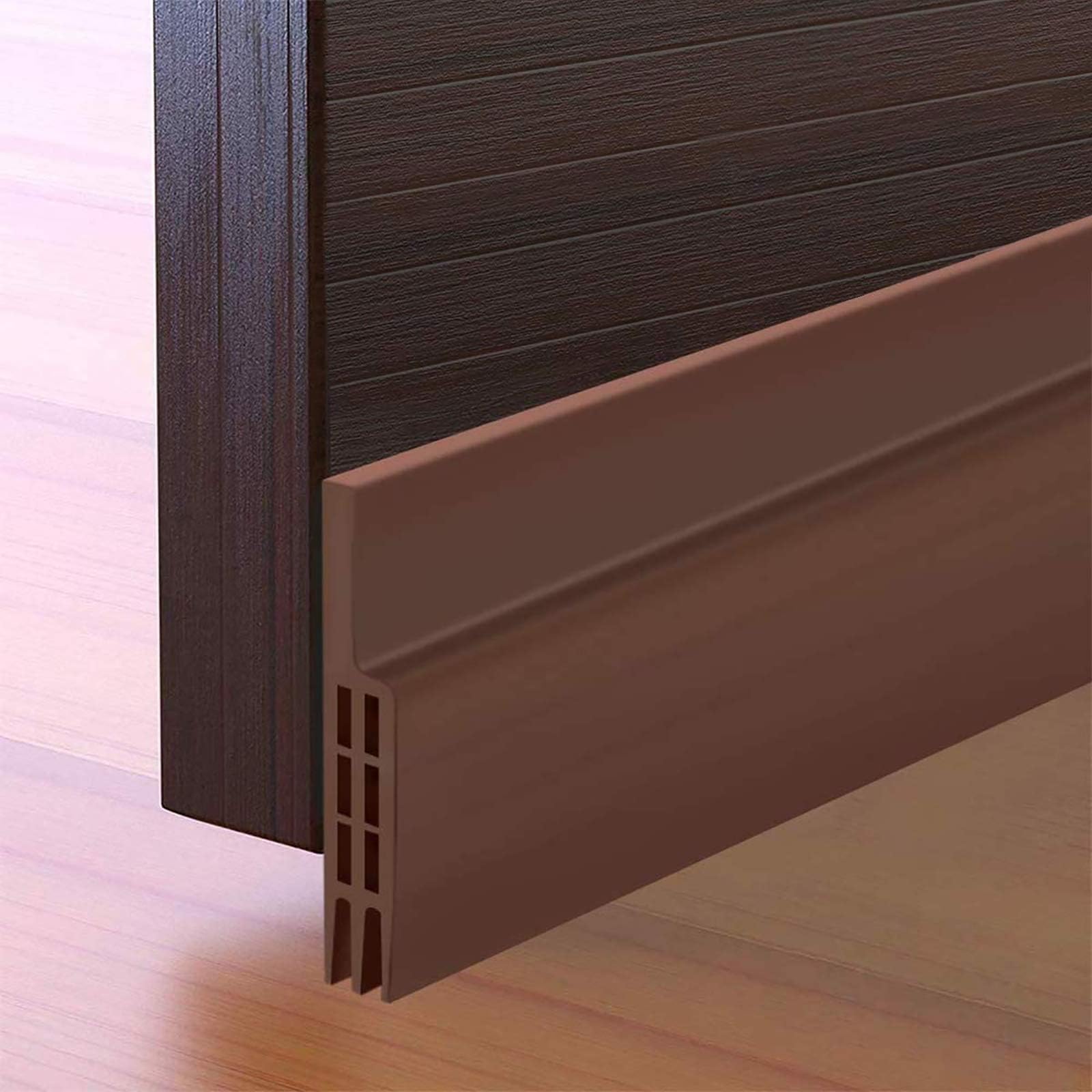 - Suptikes Door Draft Stopper Under Door Seal for Exterior/Interior Doors, Door Sweep, Soundproof Door Bottom Weather Stripping, 2 Inch W x 39 Inch L, Brown