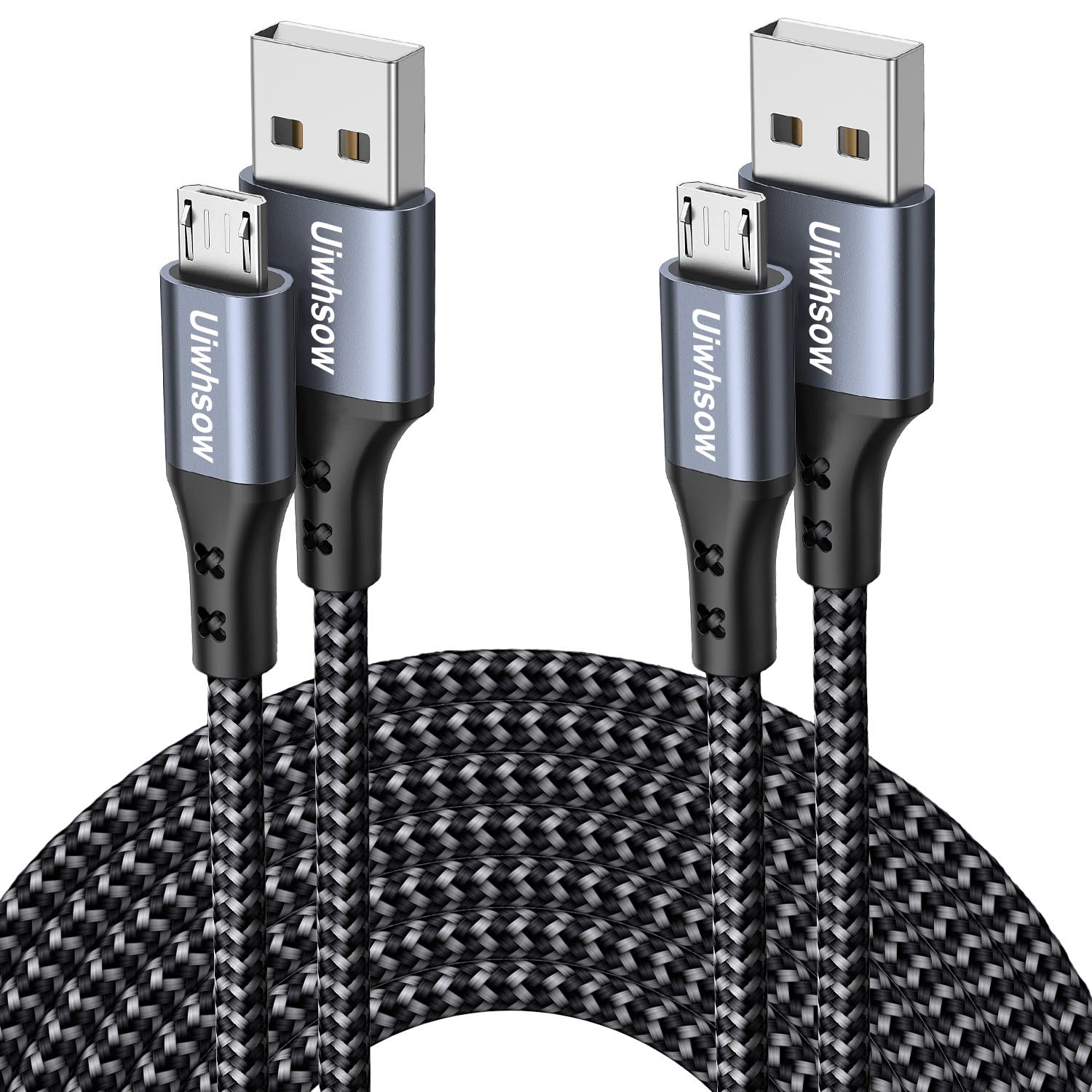 Product image of Micro USB Cable, 2Pack 3.3 6.6ft USB A to Micro Fast Charging Cable Braided Android Fast Charger Cord Compatible for Samsung Galaxy S7 S6 J7 Edge Note 5, Kindle, PS4 Controller, Xbox,LG,Moto E5 E6 etc