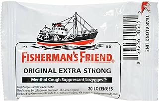 Fisherman’s Friend Original Extra Strong Menthol Cough Suppressant Lozenges, Gluten-Free, 20 Count (Pack of 6)