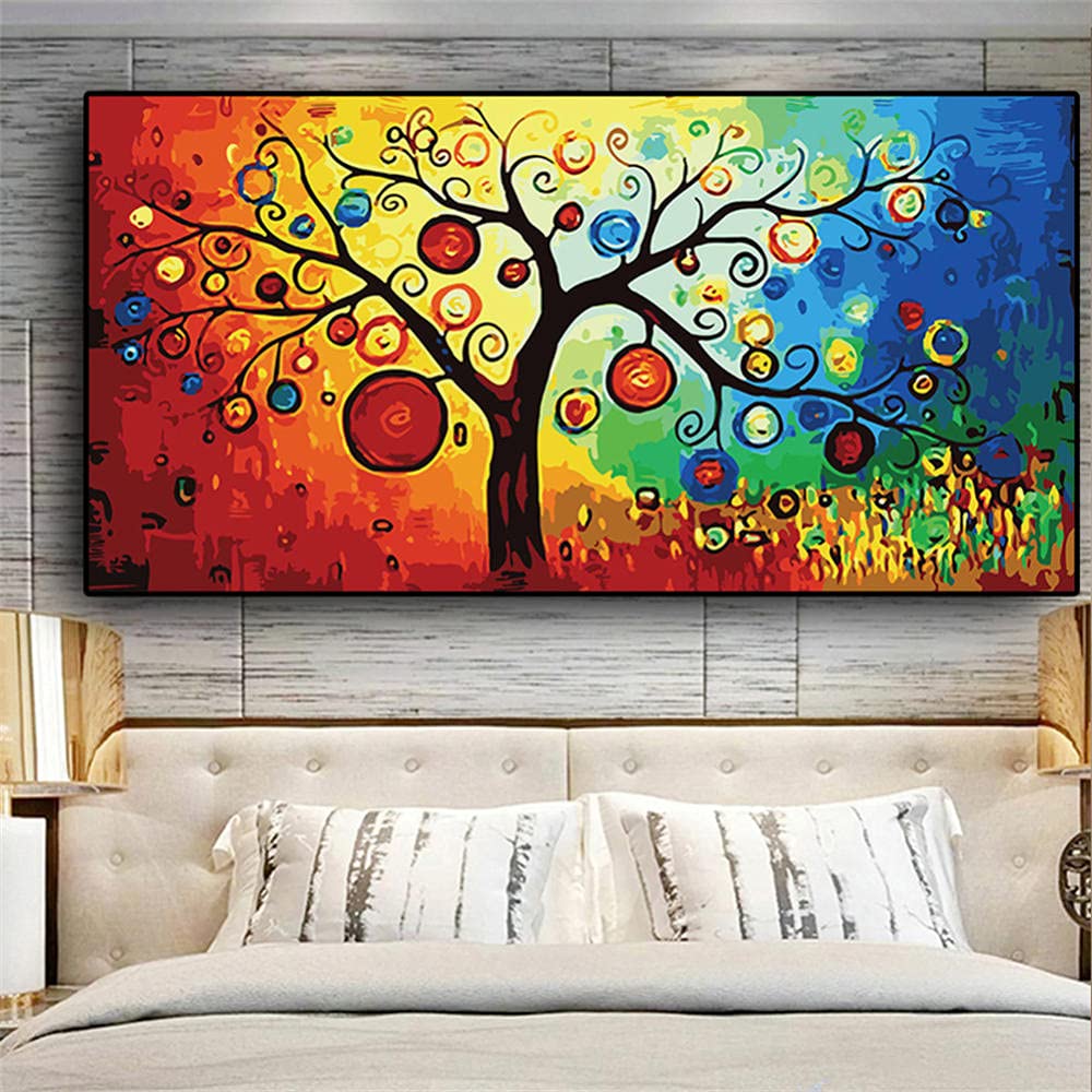 5D DIY Diamantmalerei Set – Große Abstrakte Kunst (50x100 Cm) Mit Vollbohrern, Perfekt Zum Entspannen & Dekorieren