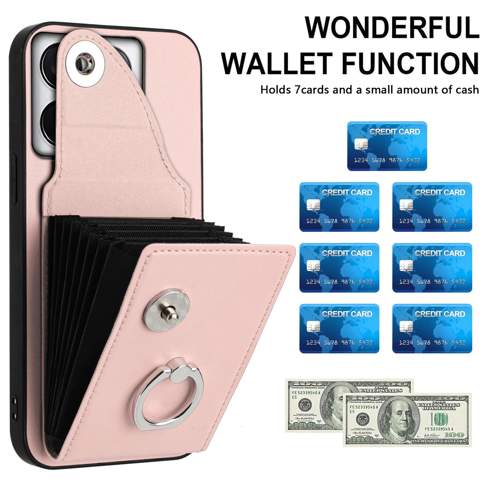 Custodia a portafoglio ""Daily Protect"" per Xiaomi 14T, nera