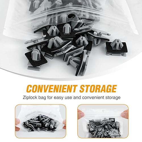 Vista 33 de GOOACC 50 Uds. Clips de moldeo de guardia de piedra de coche, clips de remache para Mazda KD53-51-SJ3A CX-5 con anillo de sello 50 clips para Mazda