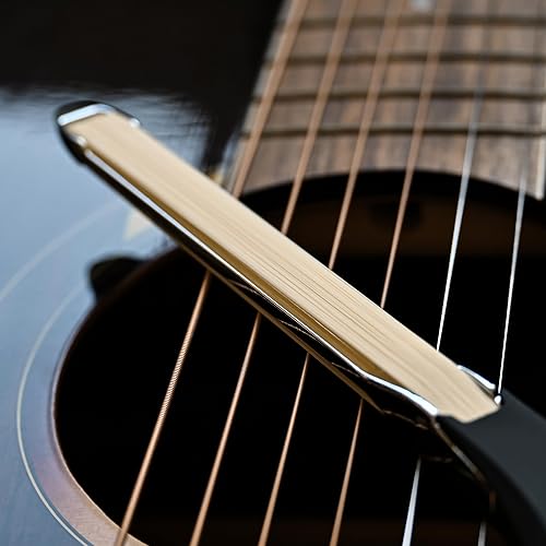 Miniatura 8 de Arco de guitarra, 2 en 1 para guitarra, crea sonidos parecidos a violonchelo y violín, accesorio de doble cara, herramienta de cuerda de arco y