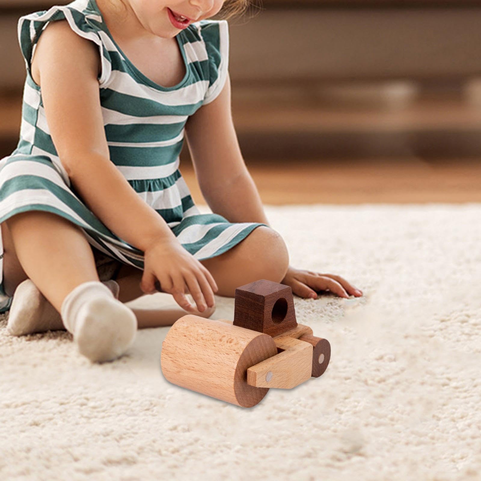 F Fityle Modello di Veicolo di ingegneria in Legno per Bambini, Giocattolo per Bambini, Giocattolo per Bambini, Gioco di apprendimento precoce per Ragazzi, Style a