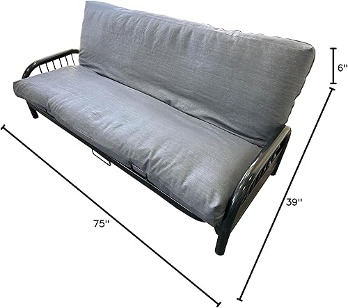 Miniatura 8 de D&D Futon Furniture Real Jean - Fundas de colchón de futón de mezclilla, protector de colchón, fundas de cama (mezclilla oscura, matrimonial, 6 x 54