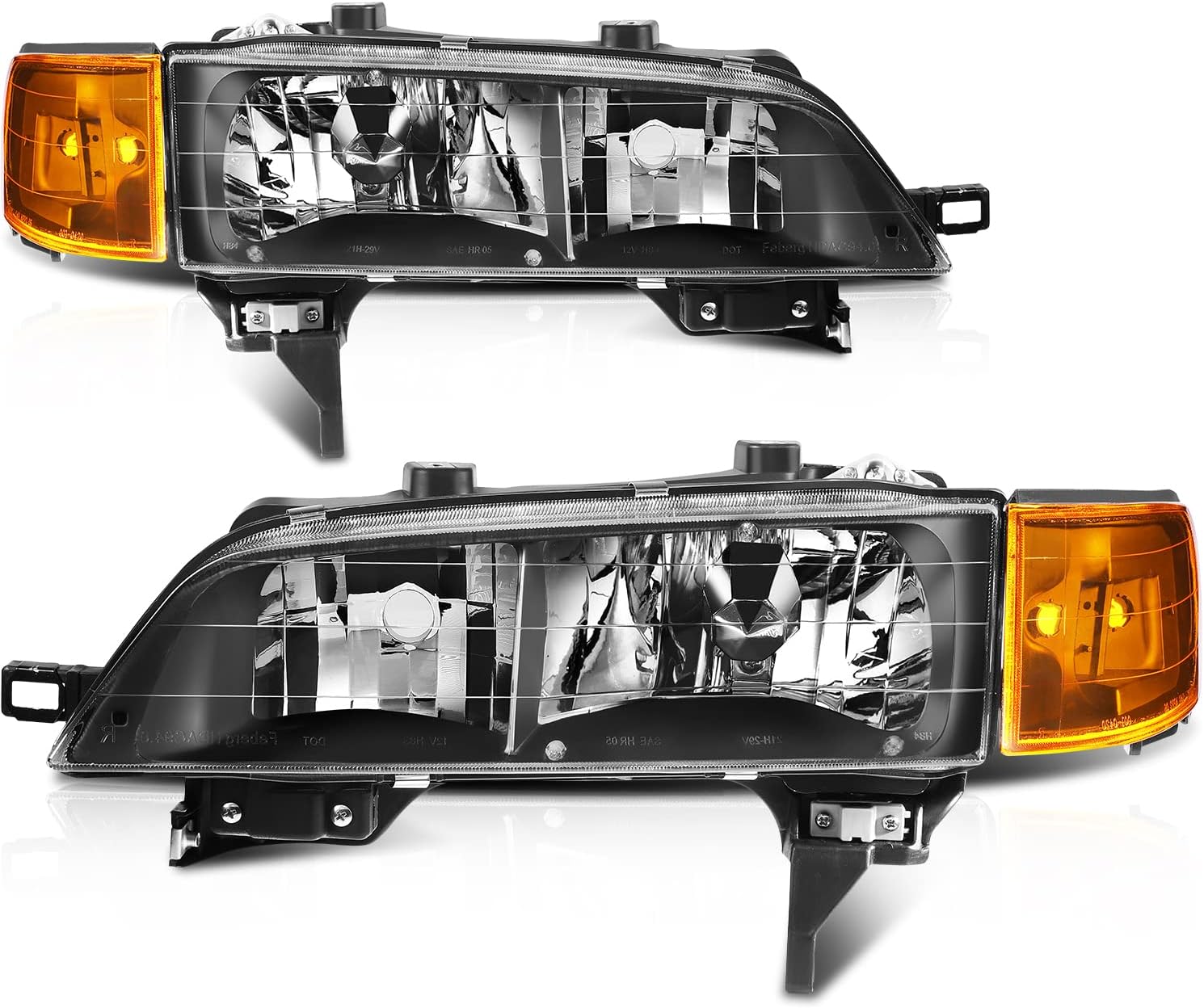 ASAPE Headlights Assembly - 1994-1997 for H-onda Accord Headlight Assembly for H-onda Accord 1994 1995 1996 1997 Replacement Driver and Passenger Side 33150-SV4-A02 33100-SV4-A02