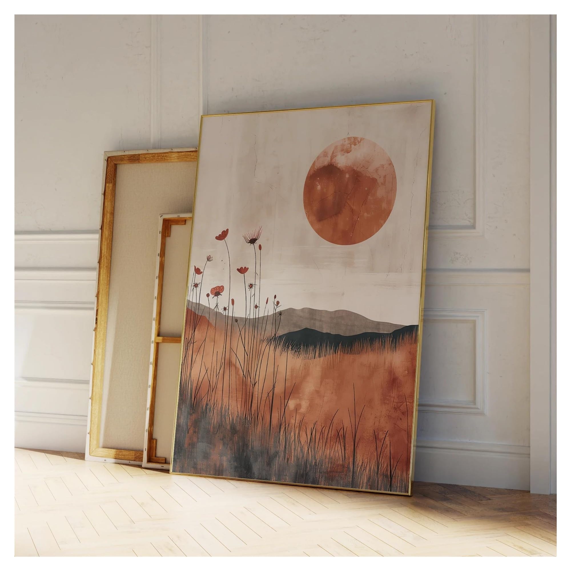 Art floral botanique abstrait moderne XENITE affiche toile salon 50x70