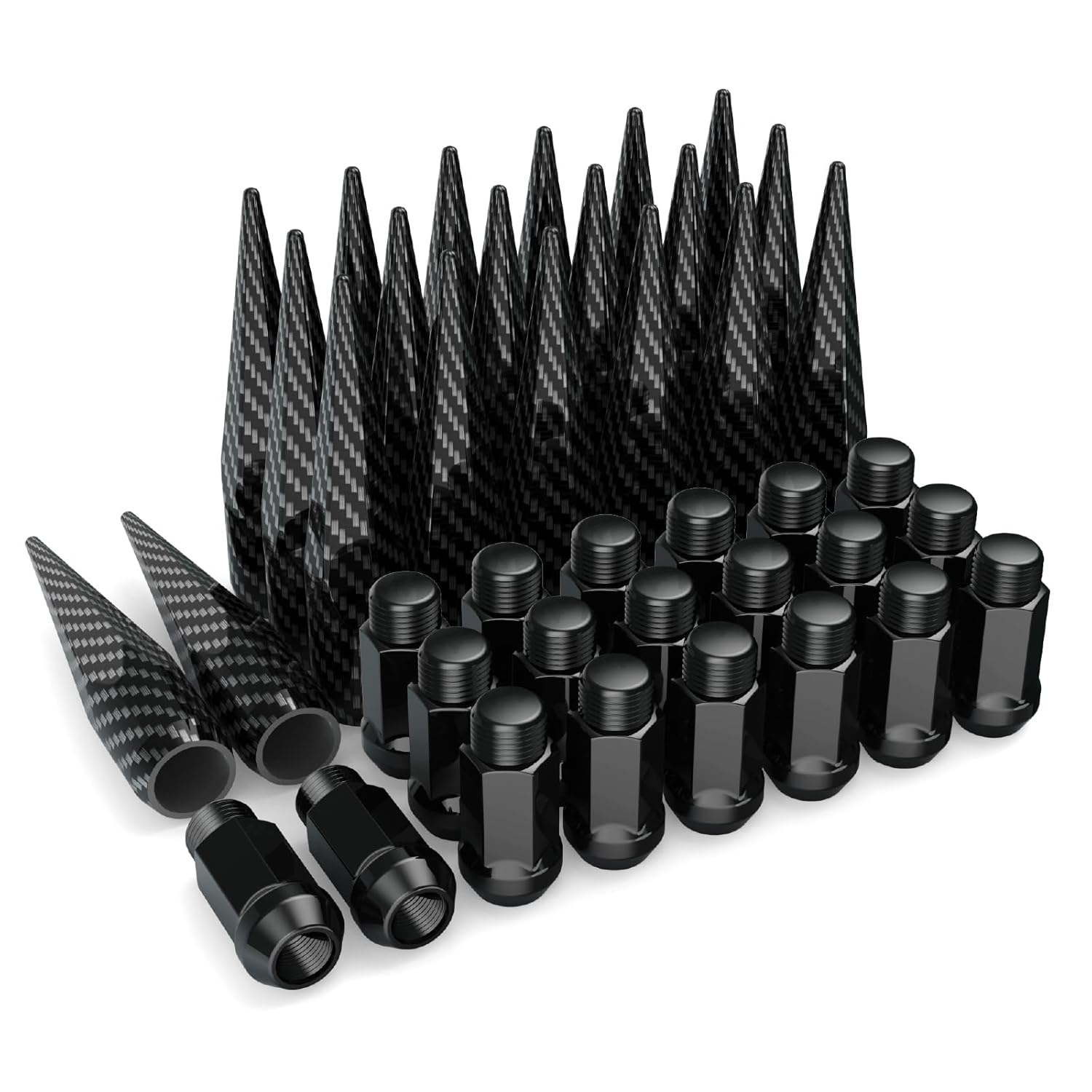 Spikes Lug Nuts, 40pcs Spike Lug Nut Set 7/16 Truck Lug Nuts Hex Wheel Locking Lugnuts Tire Spikes Set Accessories